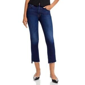 Mother Jeans‎ Women 26 Blue Denim Night Tripper The Insider Crop Fray Streetwear